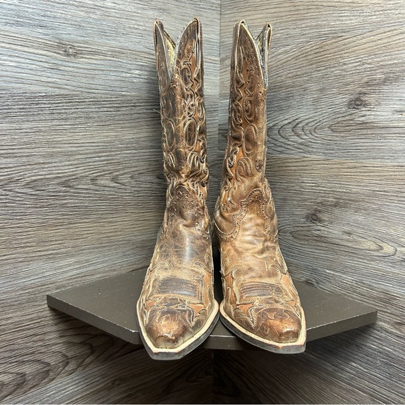 Ariat dandy sassy western brown leather cowboy boots - Picture 2 of 8